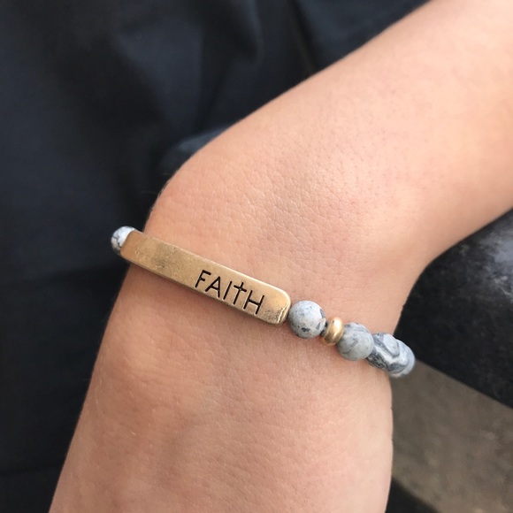 Natural stone Faith Bracelet Free w/ $25 purchase - Picture 4 of 8